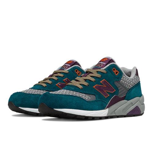 New Balance Elite Edition 580 Women's Running Classics Shoes - Mykonos Blue, Grey, Purple Magic (wrt580dg)