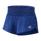 New Balance 81261 Women's 3 Inch Printed Impact Short - Blue (ws81261ttb)