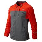New Balance 3323 Men's Sequence Hooded Jacket - Fireball, Lead (mrj3323fal)