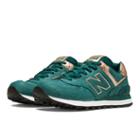 New Balance Precious Metals 574 Women's Lifestyle Shoes - Emerald, Bronze (wl574pme)