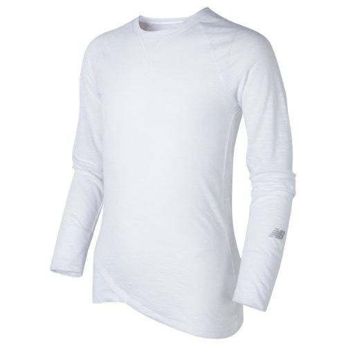 New Balance 12536 Kids' Long Sleeve Performance Tee - White (gt12536wt)