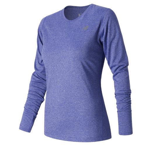 New Balance 63134 Women's Heathered Long Sleeve Tee - Purple (wt63134ssh)