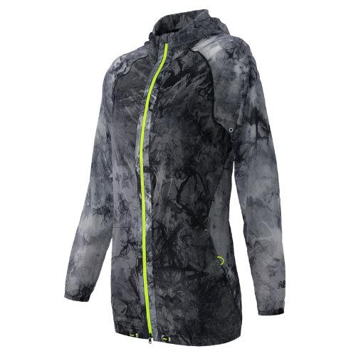 New Balance 53450 Women's Print Woven Packable Jacket - Black (wj53450bpt)