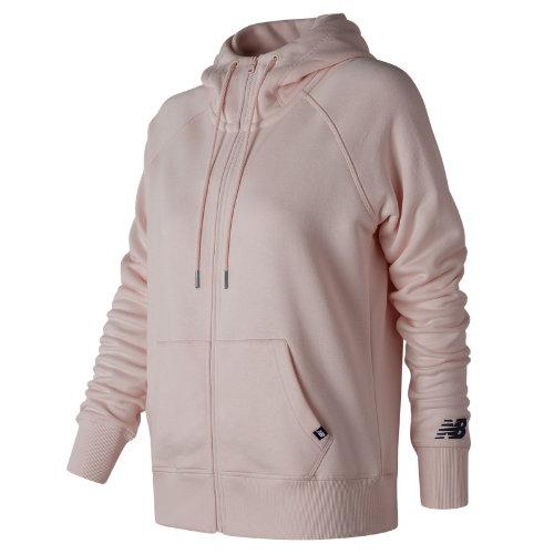 New Balance 73520 Women's Essentials Full Zip Hoodie - Pink (wj73520fdr)