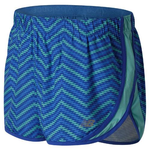 New Balance 53163 Women's Accelerate 2.5 Inch Printed Short - Blue (ws53163mjm)