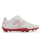 New Balance Burn X Low-cut Men's Lacrosse Shoes - White/red (burnxlrd)