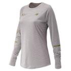 New Balance 73236 Women's Nyc Marathon Seasonless Long Sleeve - Grey (wt73236vocr)