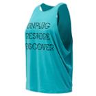 New Balance 73465 Women's Graphic Wedge Layering Tank - Green (wt73465pih)
