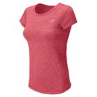 New Balance 5197 Women's Heathered Short Sleeve - Bright Cherry (wft5197brc)