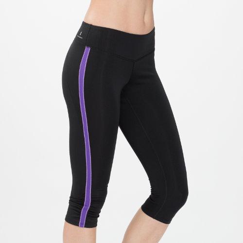 New Balance 4192 Women's Excel Knee Capri - Black, Amethyst (wfp4192amt)