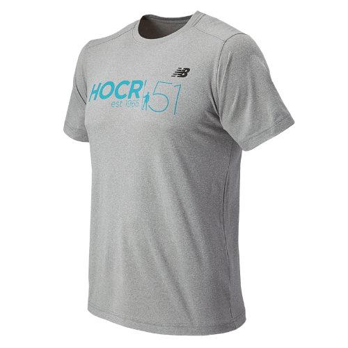 New Balance 53081 Men's Hocr Short Sleeve Heather Tech Tee - Athletic Grey (mt53081eag)