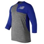 New Balance 83704 Men's Asym 2.0 3/4 Sleeve - Blue (mt83704ltry)