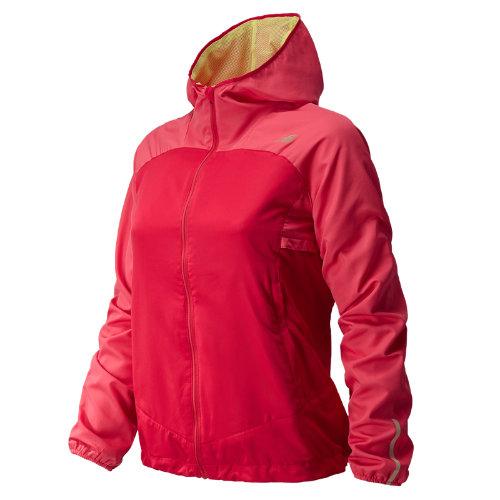 New Balance 3323 Women's Sequence Hooded Jacket - Ruby, Watermelon (wrj3323wtm)