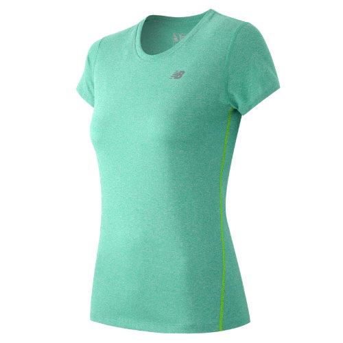 New Balance 53150 Women's Heathered Short Sleeve Tee - Green (wt53150rfh)