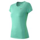 New Balance 53150 Women's Heathered Short Sleeve Tee - Green (wt53150rfh)
