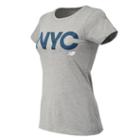 New Balance 63580 Women's Nyc City Tee - Grey (wt63580ag)