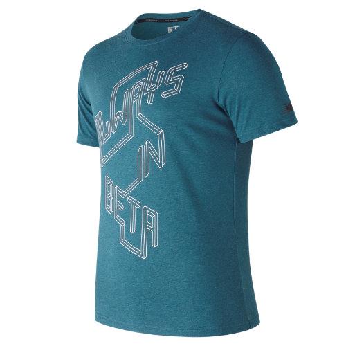 New Balance 73084 Men's Heather Tech Brand Graphic Short Sleeve - (mt73084)