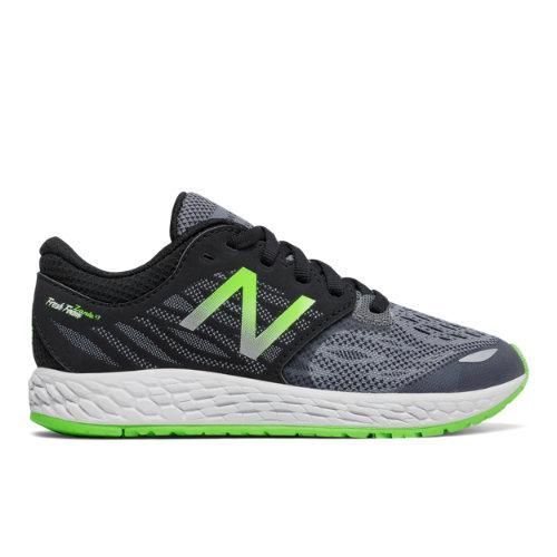 New Balance Fresh Foam Zante V3 Kids Grade School Running Shoes - Black/green/grey (kjzntbtg)