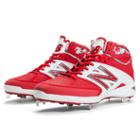 New Balance Mid-cut 4040v2 Metal Cleat Men's Mid-cut Cleats Shoes - Red, White (m4040ar2)