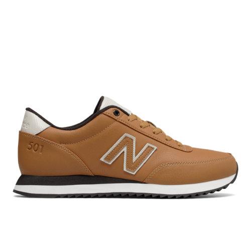 New Balance 501 Ripple Sole Men's Running Classics Shoes - Brown/off White (mz501asx)
