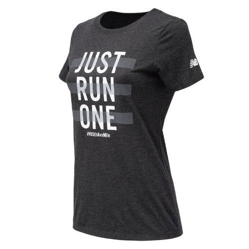 New Balance 73660 Women's 5th Avenue Mile Graphic Tee - Black (wt73660vbk)