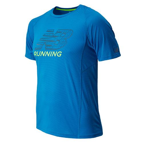 New Balance 4330 Men's Accelerate Short Sleeve Graphic - Laser Blue (mrt4330lsb)