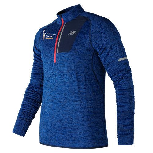 New Balance 73220 Men's Nyc Marathon Finisher Nb Heat Half Zip - Blue (mt73220vtry)