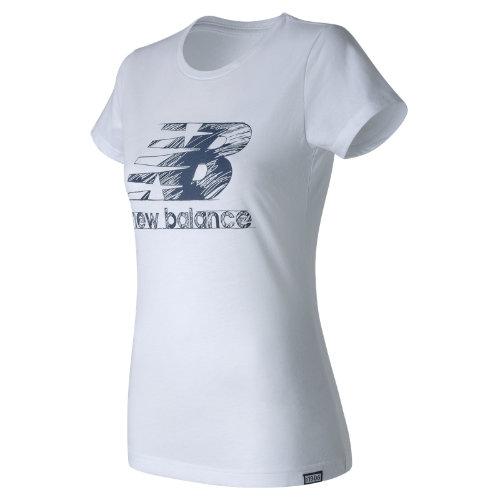 New Balance 63524 Women's Sketch Tee - White (wt63524wt)