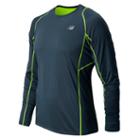 New Balance 4327 Men's Accelerate Long Sleeve - Petrol, Hi-lite (mrt4327pe)