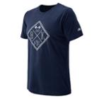 New Balance 71612 Men's Brooklyn Half Tee - Navy (mt71612vnv)