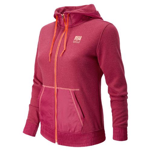 New Balance 5125 Women's Nb Hooded Jacket - Popsicle Pink, Fiji (awlj5125psk)