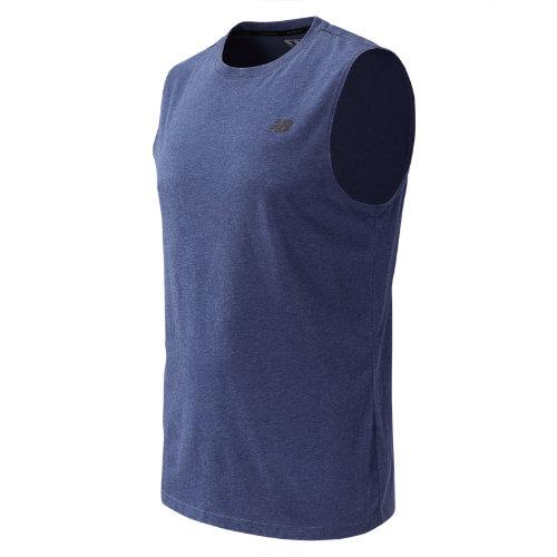 New Balance 73081 Men's Heather Tech Sleeveless - Navy (mt73081pgm)