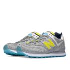 New Balance 574 Summer Waves Women's 574 Shoes - Silver Mink, Limeade (wl574sia)