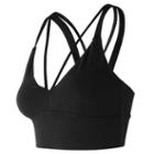 New Balance 73456 Women's Strappy Crop Top - Black (wt73456bk)