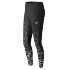 New Balance 71230 Women's Impact Premium Printed Tight - Black/white (wp71230dgb)