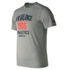 New Balance 71091 Men's Heather Graphic Tee - Grey (mt71091ag)