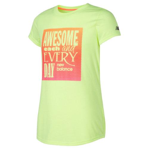New Balance 14499 Kids' Short Sleeve Graphic Tee - Green (gt14499blg)