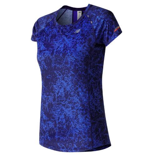 New Balance 71224 Women's Nb Ice Printed Short Sleeve - Blue (wt71224fer)