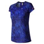 New Balance 71224 Women's Nb Ice Printed Short Sleeve - Blue (wt71224fer)