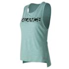 New Balance 71471 Women's Cotton Graphic Tank - Blue (wt71471sbt)