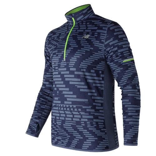 New Balance 71233 Men's Impact Half Zip - Black/navy (mt71233egp)