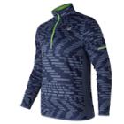 New Balance 71233 Men's Impact Half Zip - Black/navy (mt71233egp)