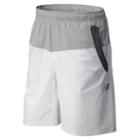New Balance 4345 Men's Tournament Approach Short - White, Steel Grey (mts4345wsg)