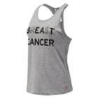 New Balance 73126 Women's Pink Ribbon Graphic Heather Tech Racerback - Grey (rwt73126ag)