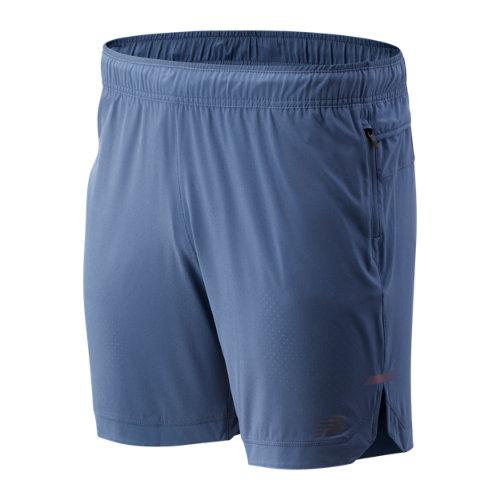 New Balance 93253 Men's Q Speed Run Crew Short - Blue (ms93253cmy)