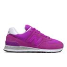 New Balance 574 Women's 574 Shoes - Purple/white (wl574npa)