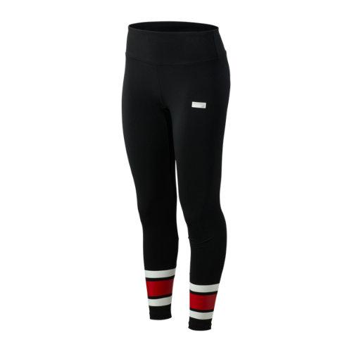 New Balance 93521 Women's Nb Athletics Stadium Legging - Black/red/off White (wp93521bk)