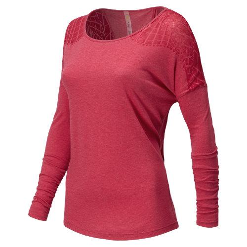 Anue 4376 Women's Dasha Long Sleeve Tee - Coral Pink (wht4376drf)