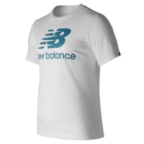 New Balance 73589 Men's Essentials Filled Logo Tee - White (mt73589wt)