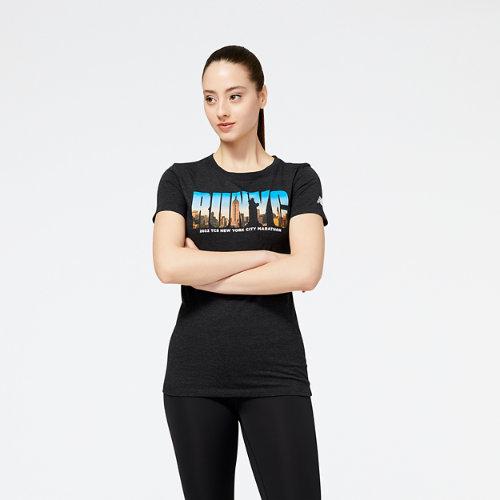 New Balance Women's Nyc Marathon Runyc Sunset Skyline Graphic Tee